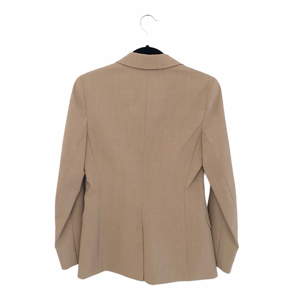 new Theory ✧ Lightweight Stretch Wool Blazer Jacket ✧ Neutral Sand ✧ Size 6 - Picture 9 of 13